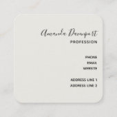 Magischer blauer Himmel mit flatternden Schwänen Quadratische Visitenkarte (Rückseite)