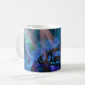 Magischer blauer Schmetterling Kaffeetasse (Vorderseite Links)