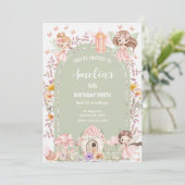 Magischer Boho-Feen-Garten-Wildblume Einladung (Stehend Vorderseite)