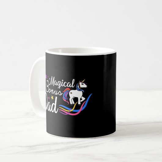 Magischer Bonus Vater Funny Zitat Farbiger Text Kaffeetasse (Vorderseite Links)