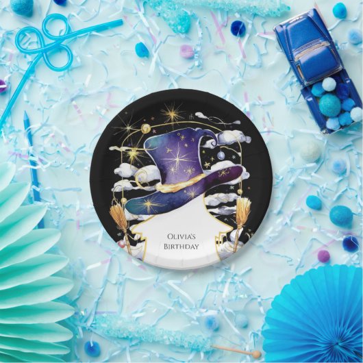 Magischer Broom Fun Wizard Geburtstag Pappteller (Party)