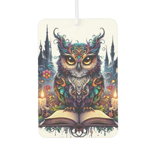 Magischer Bücher-Owl Autolufterfrischer (Vorderseite)
