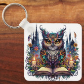 Magischer Bücher-Owl Schlüsselanhänger (Vorderseite)