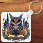 Magischer Bücher-Owl Schlüsselanhänger (Rückseite)
