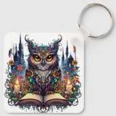 Magischer Bücher-Owl Schlüsselanhänger (Rückseite)