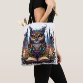 Magischer Bücher-Owl Tasche (Von Nahem)