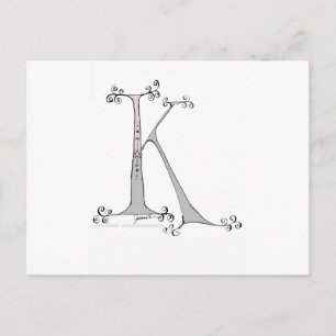 Magischer Buchstabe K aus dem Entwurf eines Tony F Postkarte