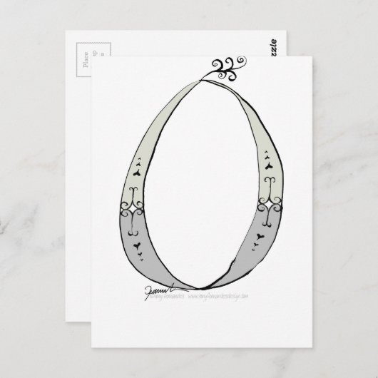 Magischer Buchstabe O aus dem Entwurf eines Tony F Postkarte (Vorne/Hinten)