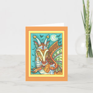 MAGISCHER CANDY CORN DRACHE, HALLOWEEN-FANTASY LEE KARTE