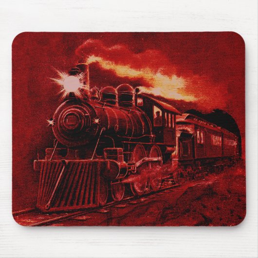 Magischer Dampfzug Motor Viktorianisch Train Mousepad (Vorne)