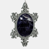 Magischer Dampfzug Motor Viktorianisch Train Schneeflocken Zinn-Ornament (Links)