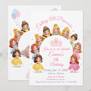 Magischer Disney-Prinzessinnen-Geburtstagskarte fü Feiertagskarte