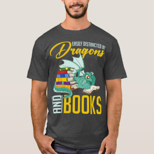 Magischer Drache Lover Buch Lover Lesen Sonnenbuch T-Shirt
