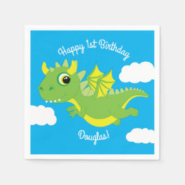 Magischer Drache Niedlich 1. Geburtstag Party Napk Serviette