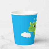 Magischer Drache Niedlich 1. Geburtstag Party Pappbecher (Vorderseite)