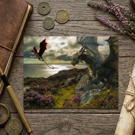 Magischer Drachenkletter Postkarte