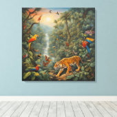 Magischer Dschungel - Leinwand Print (Insitu (Holzboden))