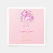 Magischer Einhorn-Party-Geburtstag Serviette (Vorderseite)