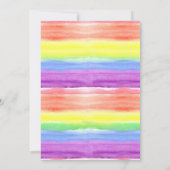 Magischer Einhorn Regenbogen Glitzer Wasserfarbe Einladung (Rückseite)