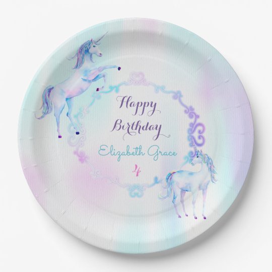 16 Lila Mittagessen Servietten Magischer Einhorn Regenbogen Party Geschirr