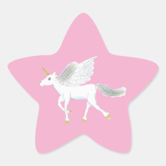 Magischer Einhorn-Stern-Aufkleber Stern-Aufkleber