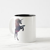 Magischer Einhornnebel Zweifarbige Tasse (Vorderseite Links)