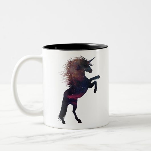 Magischer Einhornnebel Zweifarbige Tasse (Links)