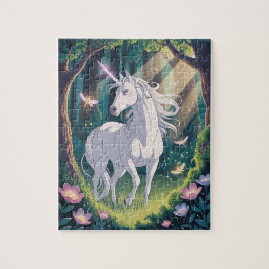 Magischer Einhornwald Puzzle (Vertikal)