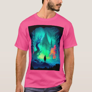 Magischer Eiswald mit Aurora Borealis im Arc T-Shirt