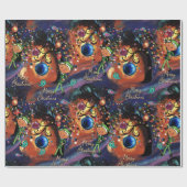 Magischer Elf & Vogel Whimsical Weihnachten Geschenkpapier (Flach)