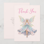 Magischer Engel Feen Pastellfarben Dankeskarte (Vorne/Hinten)