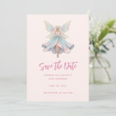 Magischer Engel Feen Pastellfarben Save The Date (Stehend Vorderseite)