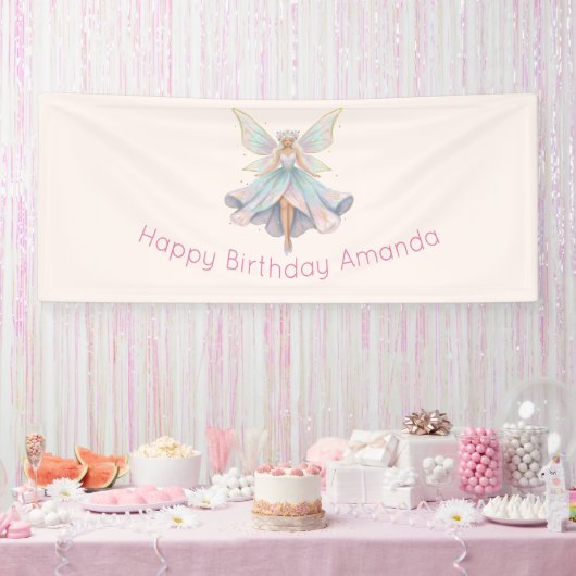 Magischer Engel-Feenkuchen-Geburtstag Banner (Party)