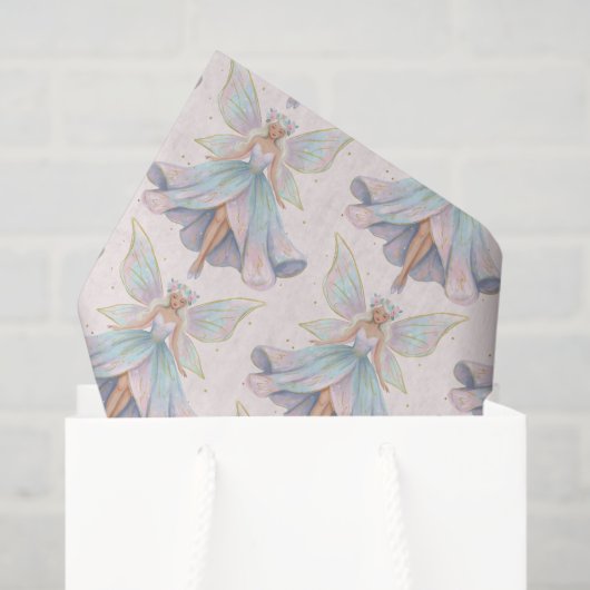 Magischer Engel-Feermuster in Pastellfarben  Seidenpapier (Geschenktüte)