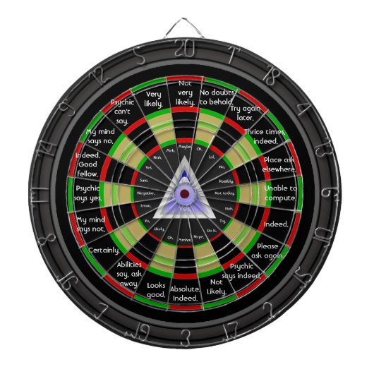 Magischer EntscheidungstrefferDartboard Dartscheibe (vorne)