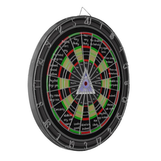 Magischer EntscheidungstrefferDartboard Dartscheibe (Vorderseite Links)