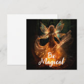 Magischer Fairy Angel mit Flügeln in Forest Pixie Einladung (Vorne/Hinten)