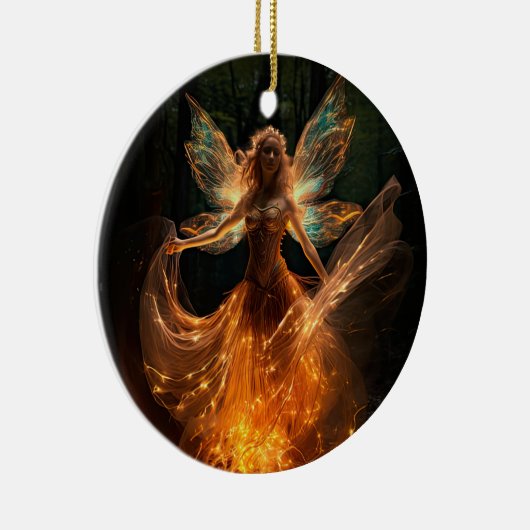 Magischer Fairy Angel mit Flügeln in Forest Pixie Keramik Ornament (Rechts)