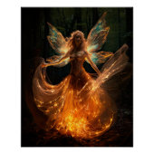 Magischer Fairy Angel mit Flügeln in Forest Pixie Poster (Vorderseite)