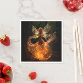 Magischer Fairy Angel mit Flügeln in Forest Pixie Serviette (Beispiel)