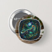 Magischer Fantasy-Aufkleber Button (Vorne & Hinten)