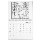 Magischer Fantasy-Einhorn-Farbbild-Kalender Kalender (Mär 2027)