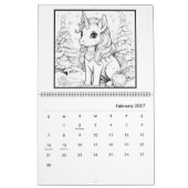 Magischer Fantasy-Einhorn-Farbbild-Kalender Kalender (Feb 2027)