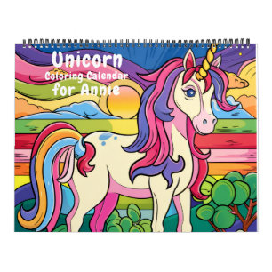 Magischer Fantasy-Einhorn-Farbbild-Kalender Kalender