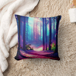 Magischer Fantasy-Wald Kissen