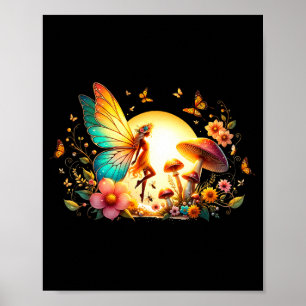 Magischer Feen Frühling und Sommer Schmetterlinge Poster