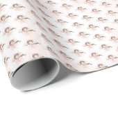 Magischer Feen-Rosé Mädchen-Geburtstag Geschenkpapier (Rolleneckpunkt)