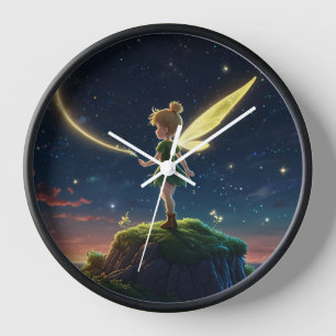 Magischer Feenmond Wanduhr