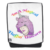 Magischer Fluffin Einhorn-Rucksack Rucksack (Vorderseite)