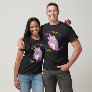 Magischer Fluffin Unicorn Männerbasisch Dunkler T T-Shirt